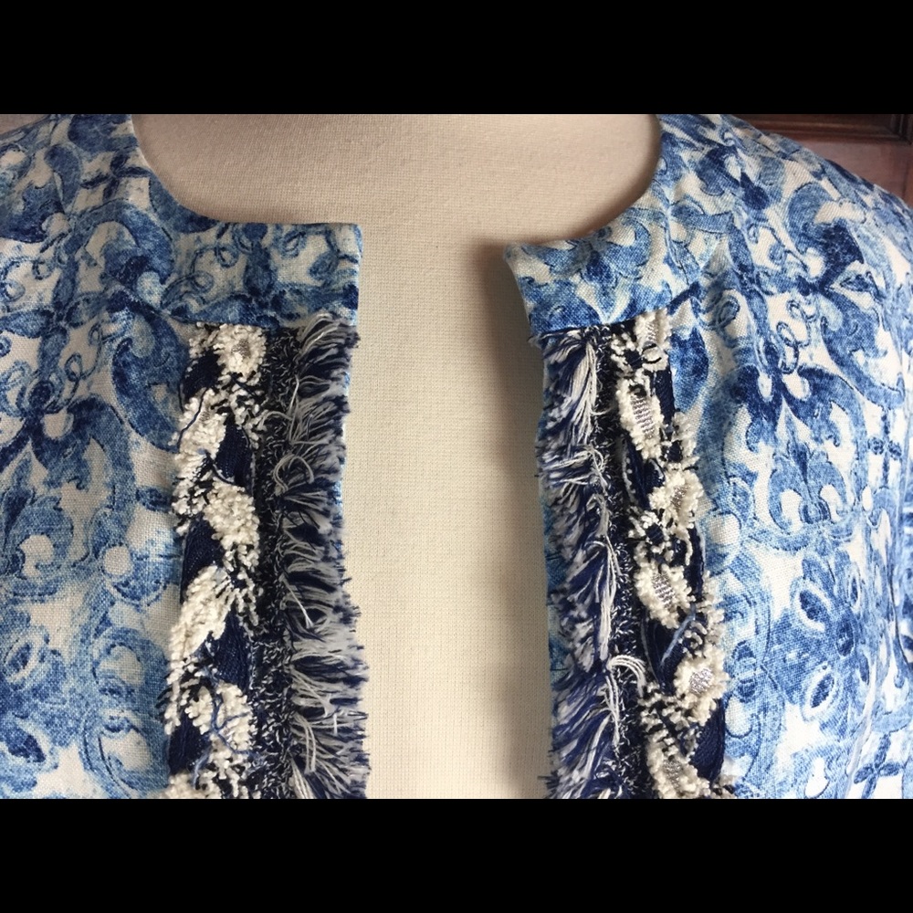 Chico’s Open Front Jacket 💯 Linen - Picture 2 of 13